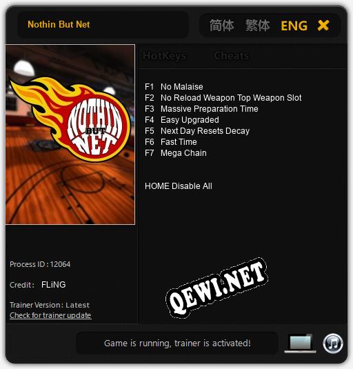 Nothin But Net: Трейнер +7 [v1.7]