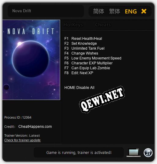 Трейнер для Nova Drift [v1.0.2]