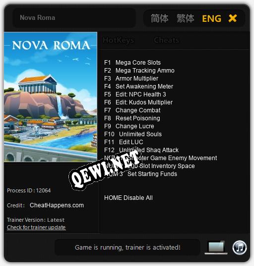 Nova Roma: Читы, Трейнер +15 [CheatHappens.com]