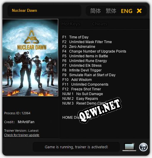Nuclear Dawn: ТРЕЙНЕР И ЧИТЫ (V1.0.12)