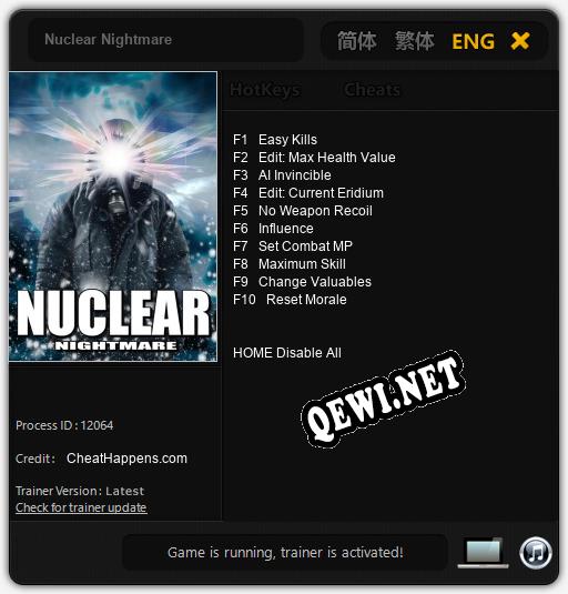 Трейнер для Nuclear Nightmare [v1.0.8]