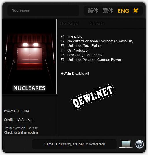 Nucleares: ТРЕЙНЕР И ЧИТЫ (V1.0.35)