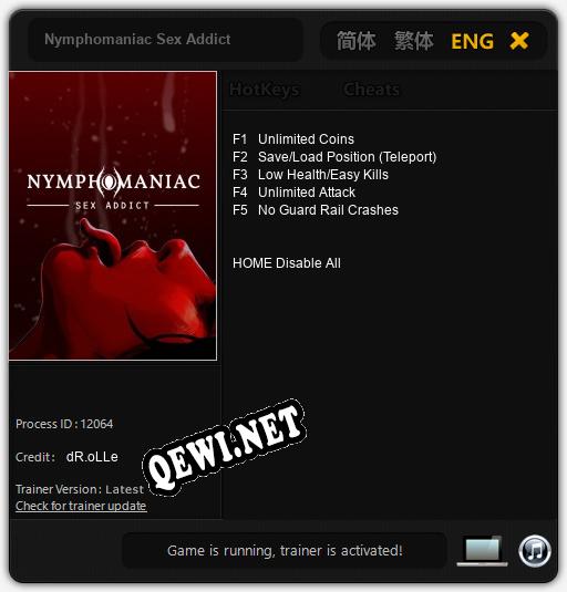 Трейнер для Nymphomaniac Sex Addict [v1.0.1]