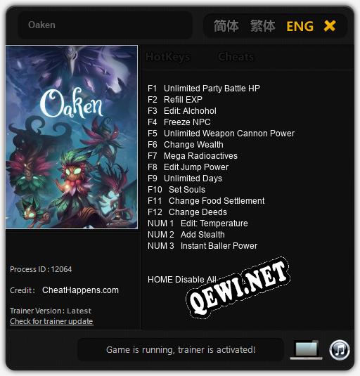 Oaken: Читы, Трейнер +15 [CheatHappens.com]