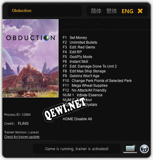 Obduction: ТРЕЙНЕР И ЧИТЫ (V1.0.13)