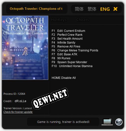 Octopath Traveler: Champions of the Continent: Трейнер +11 [v1.9]