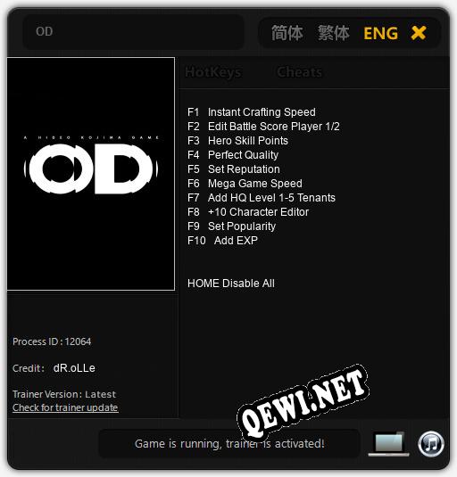 OD: Читы, Трейнер +10 [dR.oLLe]