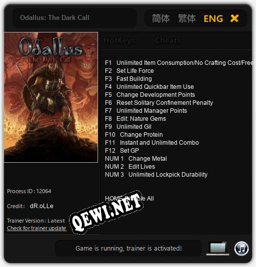 Odallus: The Dark Call: Трейнер +15 [v1.6]