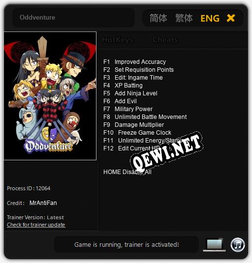 Oddventure: ТРЕЙНЕР И ЧИТЫ (V1.0.38)