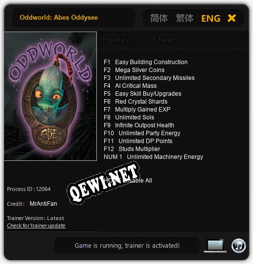 Oddworld: Abes Oddysee: ТРЕЙНЕР И ЧИТЫ (V1.0.66)