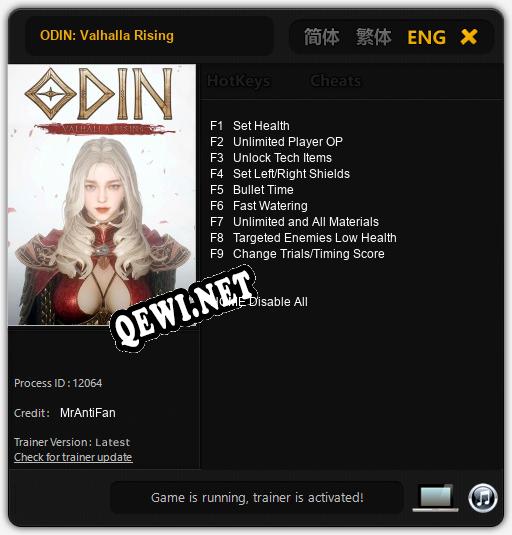 ODIN: Valhalla Rising: Трейнер +9 [v1.1]