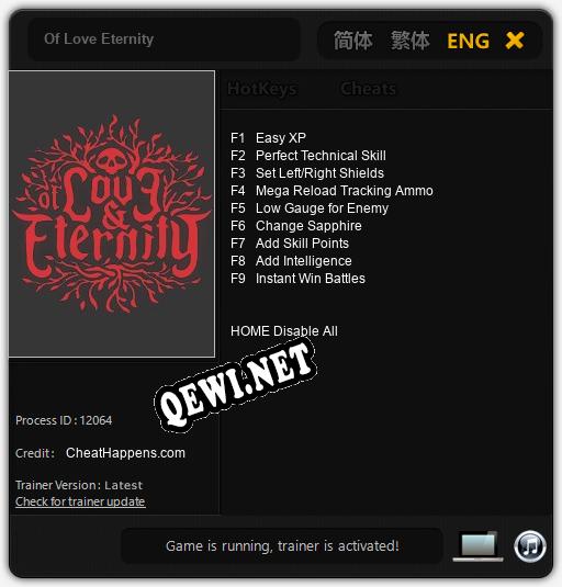 Of Love Eternity: Трейнер +9 [v1.3]