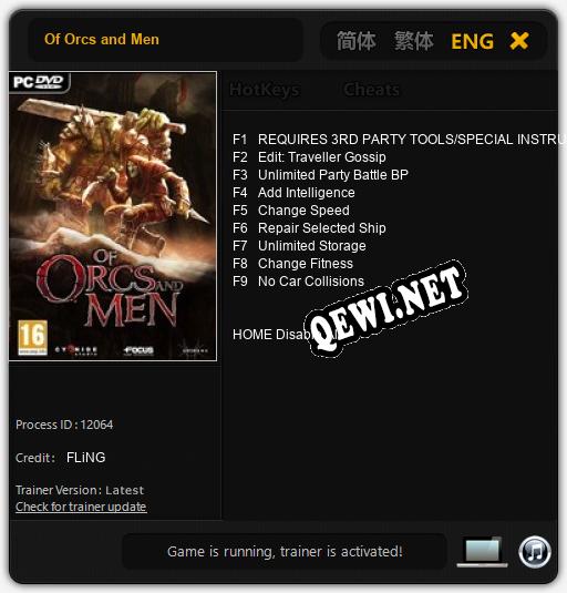 Of Orcs and Men: Трейнер +9 [v1.9]