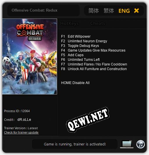 Трейнер для Offensive Combat: Redux [v1.0.8]
