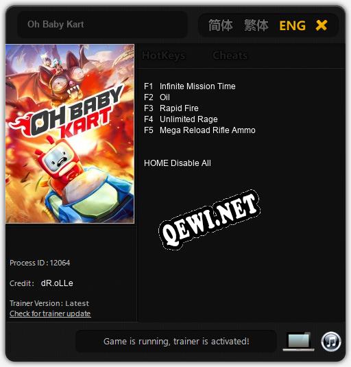 Oh Baby Kart: ТРЕЙНЕР И ЧИТЫ (V1.0.3)