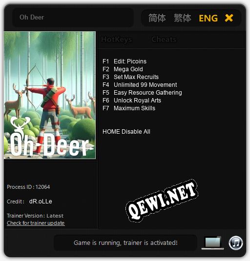 Oh Deer: Трейнер +7 [v1.4]