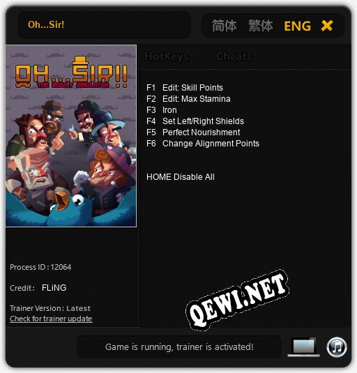 Трейнер для Oh...Sir! [v1.0.8]