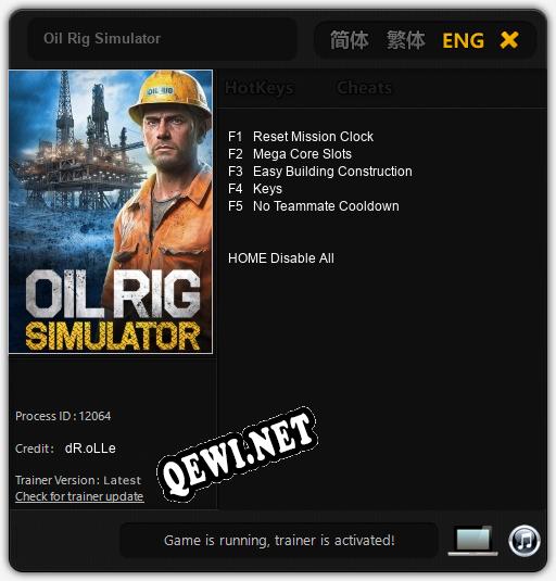 Oil Rig Simulator: Трейнер +5 [v1.4]