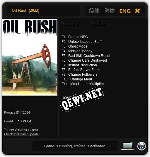 Oil Rush (2022): ТРЕЙНЕР И ЧИТЫ (V1.0.40)