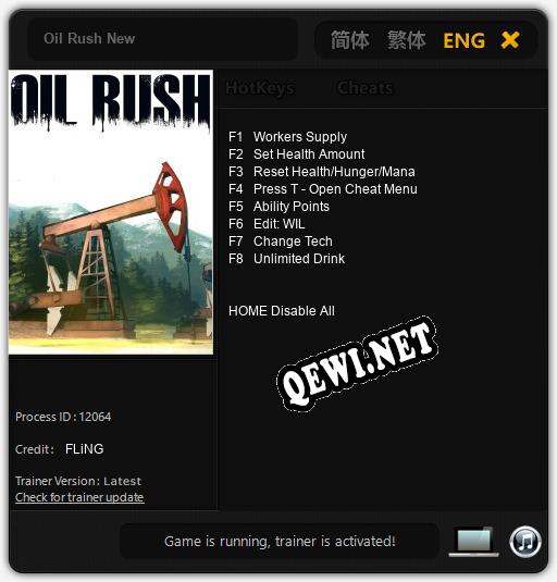 Трейнер для Oil Rush New [v1.0.8]