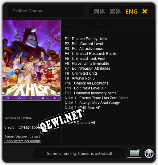 Трейнер для Okhlos: Omega [v1.0.9]