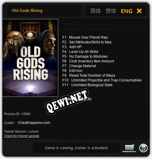 Трейнер для Old Gods Rising [v1.0.3]