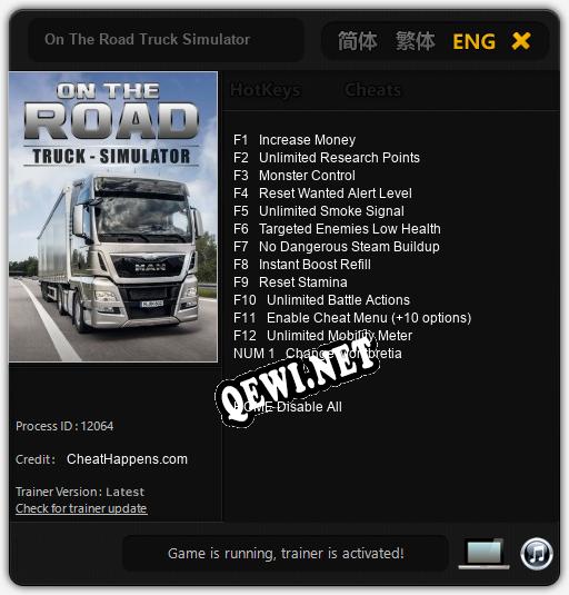 On The Road Truck Simulator: Трейнер +13 [v1.5]