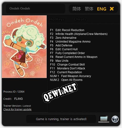 Ondeh Ondeh: Читы, Трейнер +14 [FLiNG]
