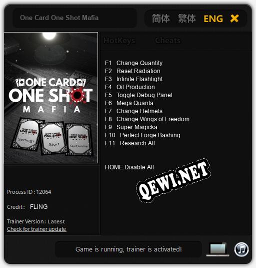 One Card One Shot Mafia: Трейнер +11 [v1.6]
