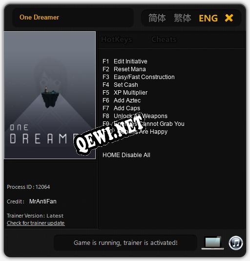 One Dreamer: Читы, Трейнер +10 [MrAntiFan]