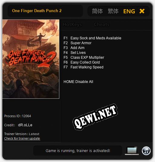 One Finger Death Punch 2: ТРЕЙНЕР И ЧИТЫ (V1.0.55)