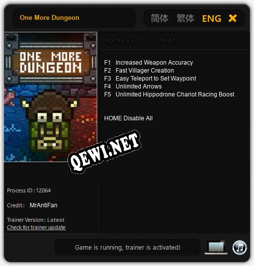 Трейнер для One More Dungeon [v1.0.5]