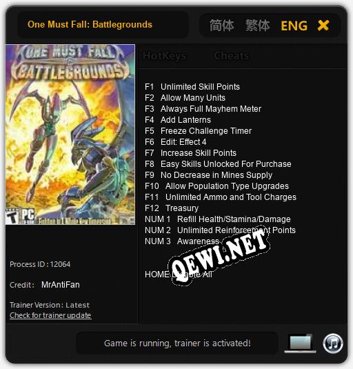 One Must Fall: Battlegrounds: ТРЕЙНЕР И ЧИТЫ (V1.0.57)