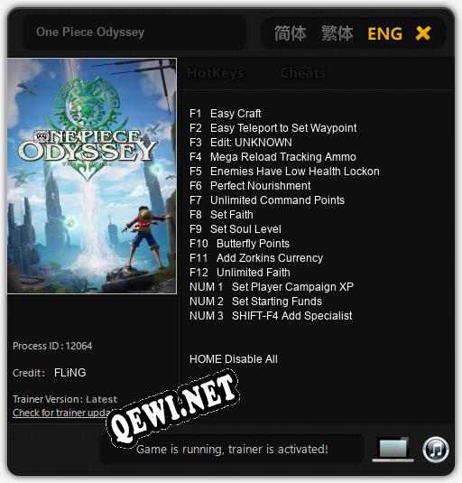 One Piece Odyssey: Читы, Трейнер +15 [FLiNG]