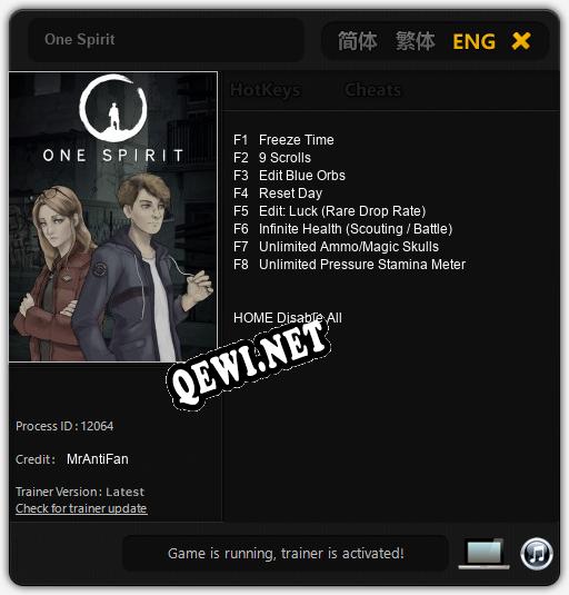 One Spirit: Читы, Трейнер +8 [MrAntiFan]
