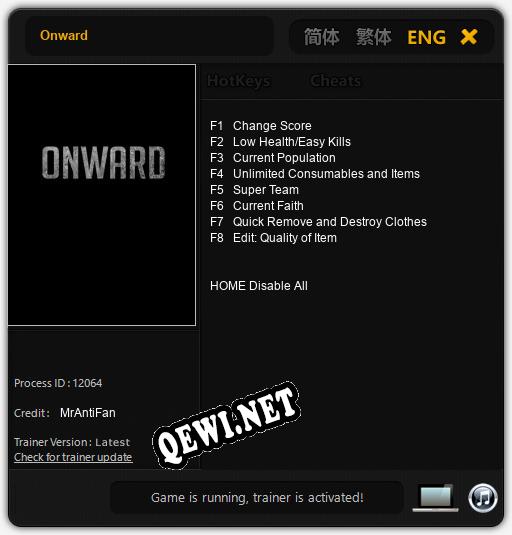 Onward: ТРЕЙНЕР И ЧИТЫ (V1.0.34)
