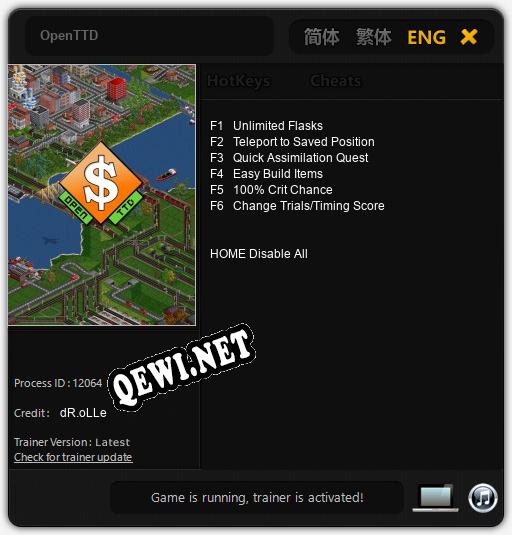OpenTTD: Читы, Трейнер +6 [dR.oLLe]