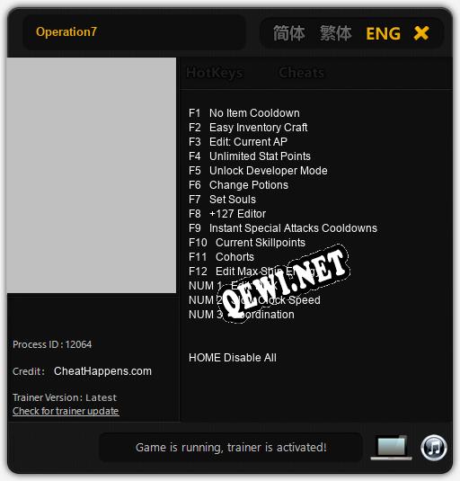 Operation7: Трейнер +15 [v1.4]