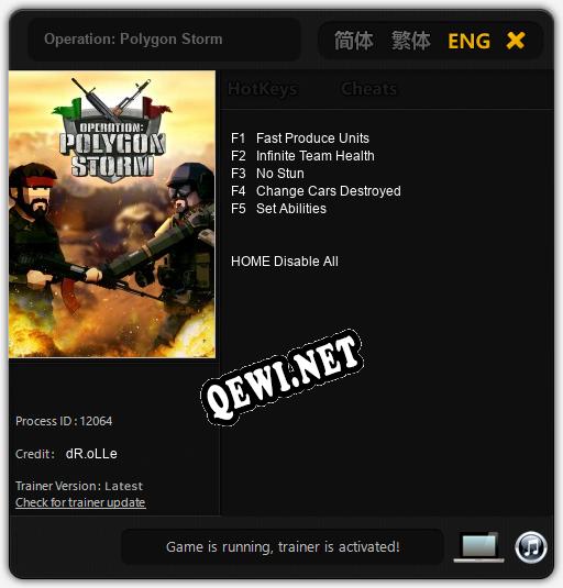 Operation: Polygon Storm: Трейнер +5 [v1.4]