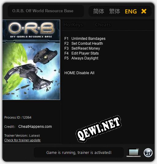 O.R.B. Off World Resource Base: Трейнер +5 [v1.2]