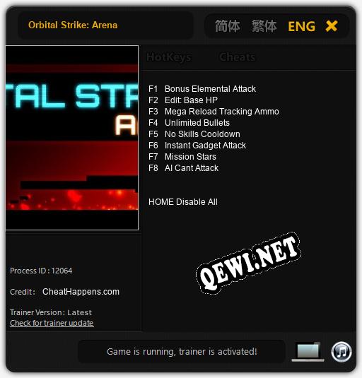 Трейнер для Orbital Strike: Arena [v1.0.1]