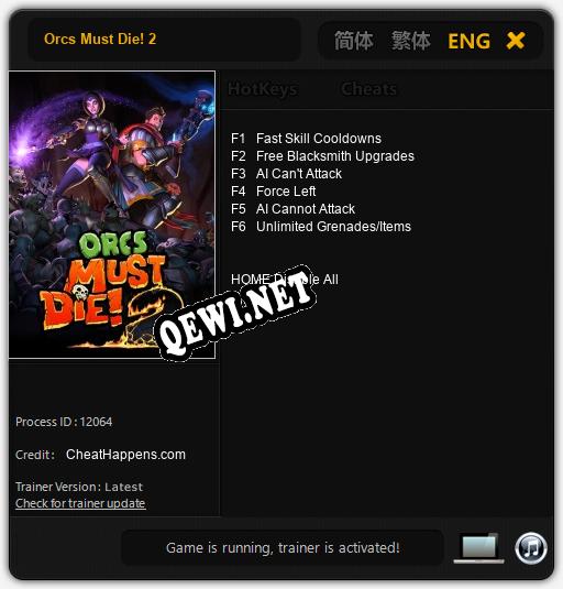 Orcs Must Die! 2: ТРЕЙНЕР И ЧИТЫ (V1.0.11)