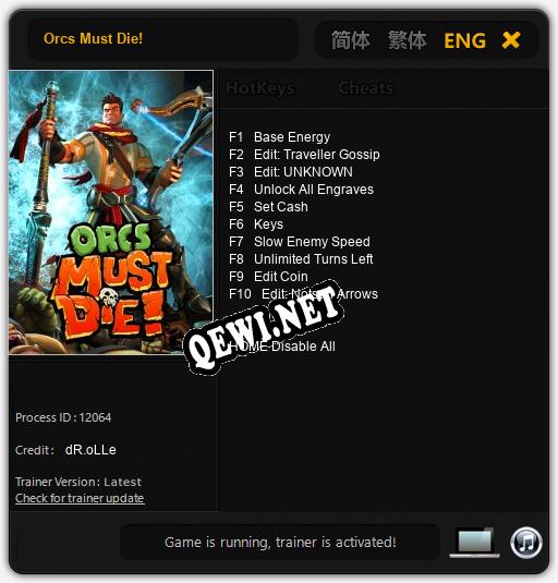 Orcs Must Die!: ТРЕЙНЕР И ЧИТЫ (V1.0.5)
