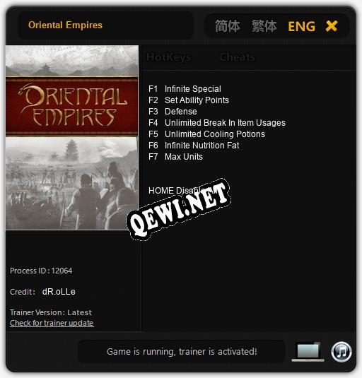 Oriental Empires: Трейнер +7 [v1.5]