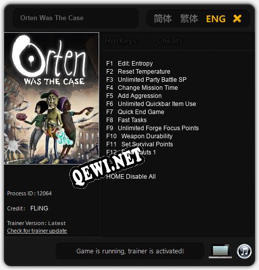 Orten Was The Case: Читы, Трейнер +12 [FLiNG]