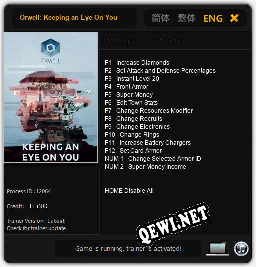 Orwell: Keeping an Eye On You: Читы, Трейнер +14 [FLiNG]