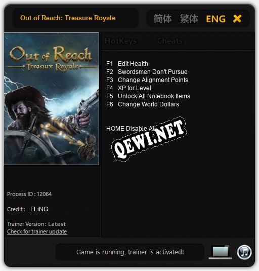 Out of Reach: Treasure Royale: ТРЕЙНЕР И ЧИТЫ (V1.0.24)
