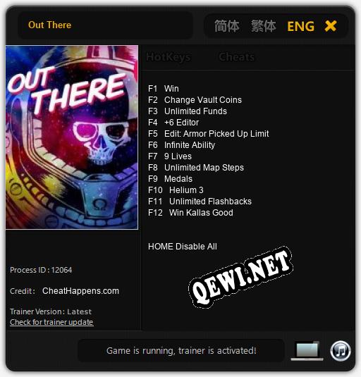 Out There: Читы, Трейнер +12 [CheatHappens.com]