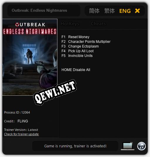 Outbreak: Endless Nightmares: Трейнер +5 [v1.2]
