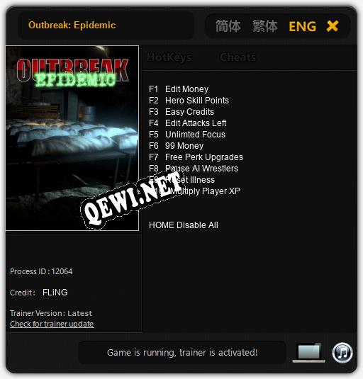 Outbreak: Epidemic: Читы, Трейнер +10 [FLiNG]